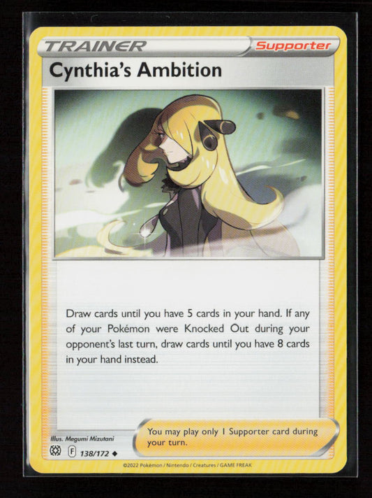 Cynthia's Ambition Uncommon SWSH09: Brilliant Stars 138/172 NM