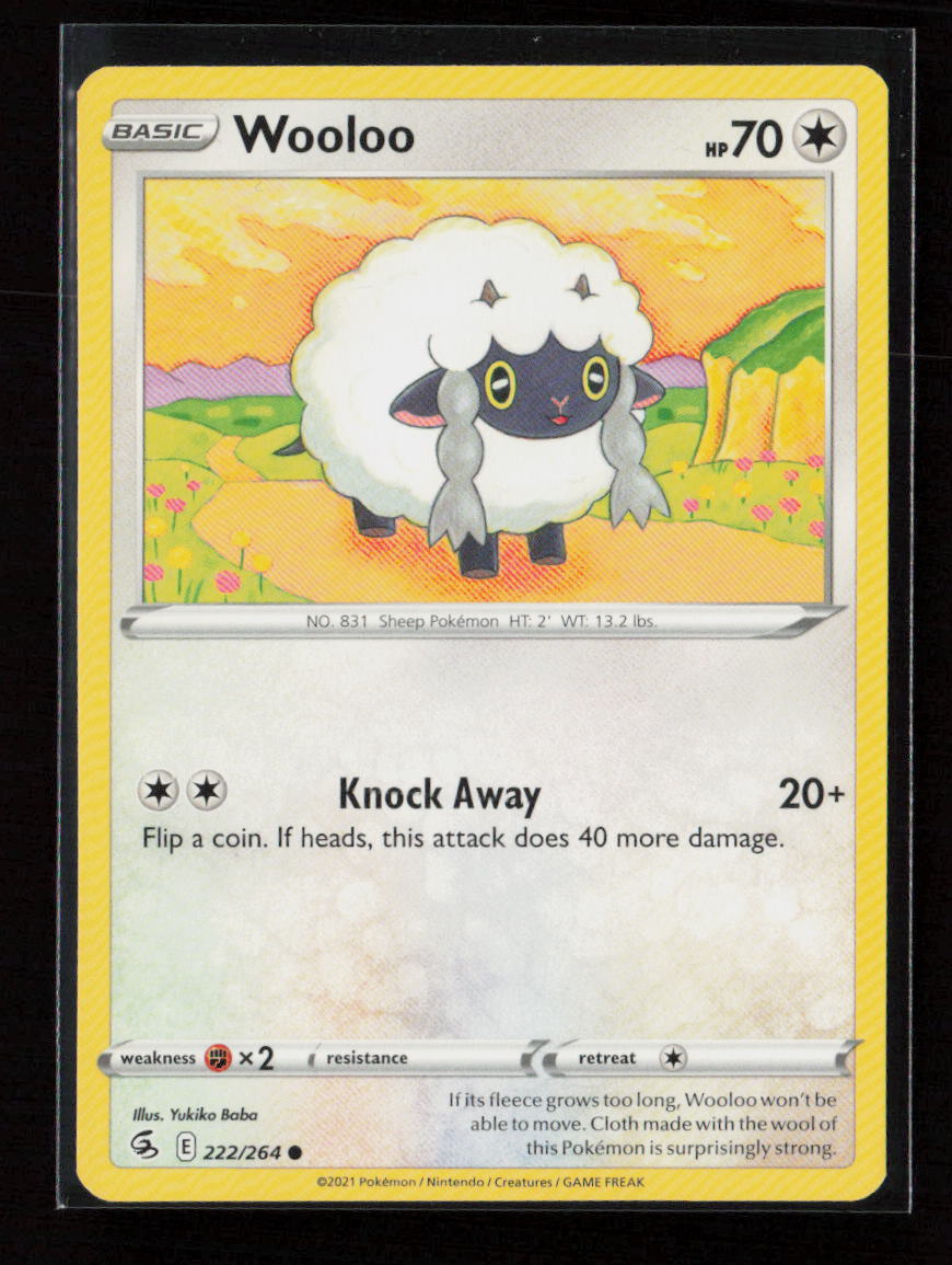 Wooloo (222) Common SWSH08: Fusion Strike 222/264 LP