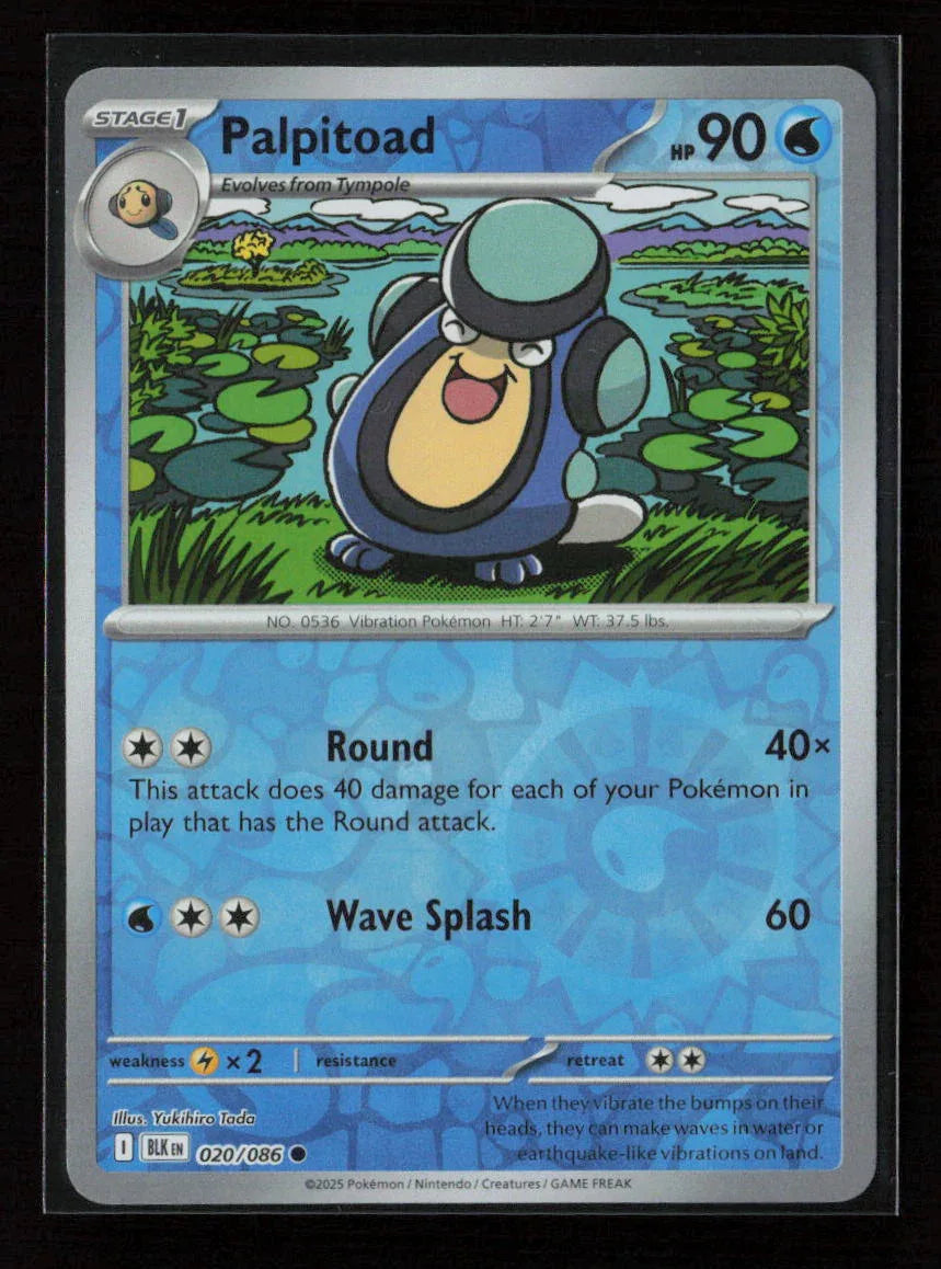 Palpitoad Common SV: Black Bolt 020/086 NM - Kang's Collectibles