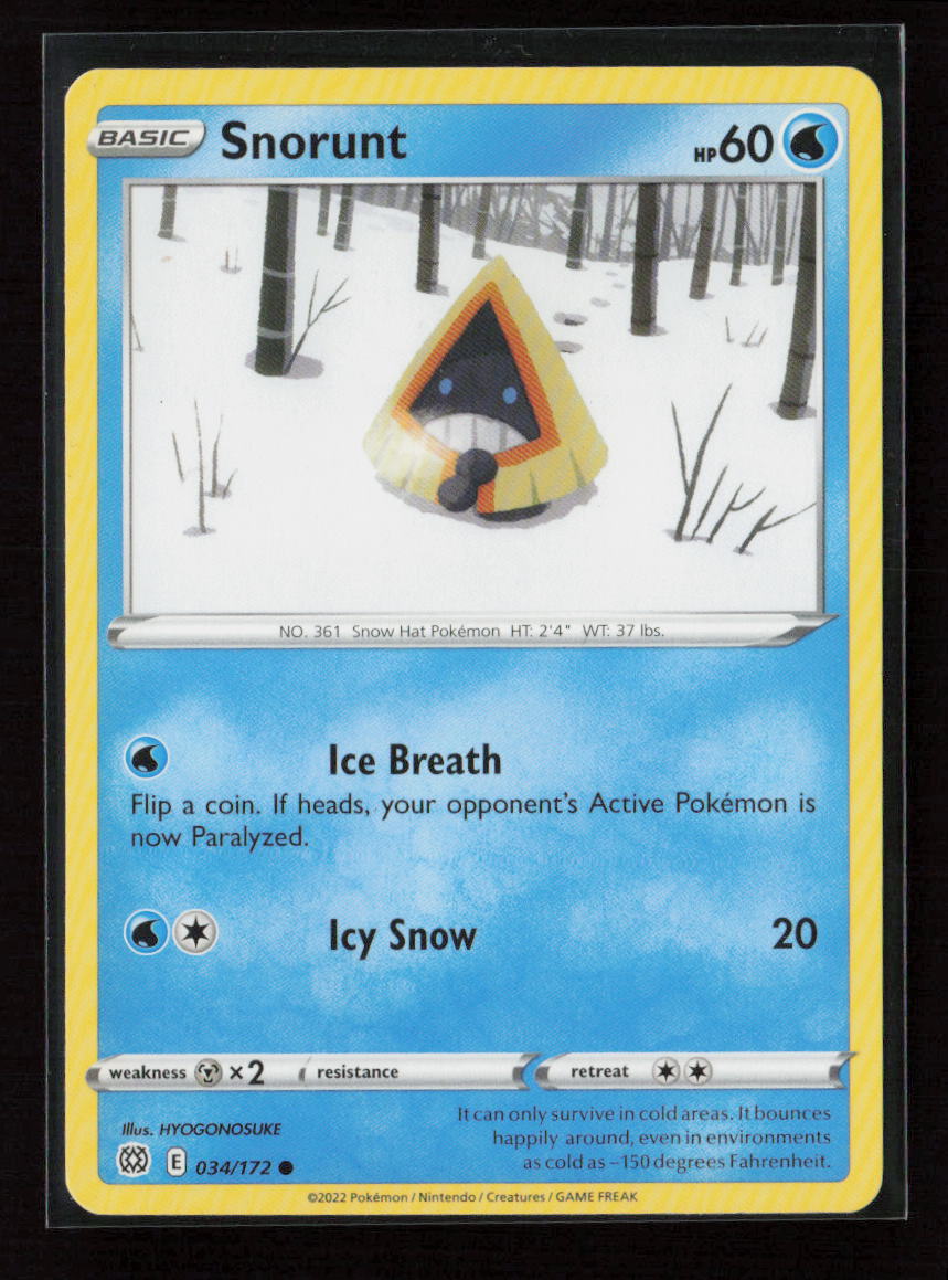 Snorunt Common SWSH09: Brilliant Stars 034/172 LP