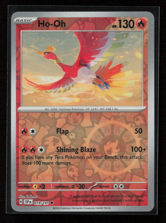 Ho-Oh Uncommon SV08: Surging Sparks 019/191 NM - Kang's Collectibles