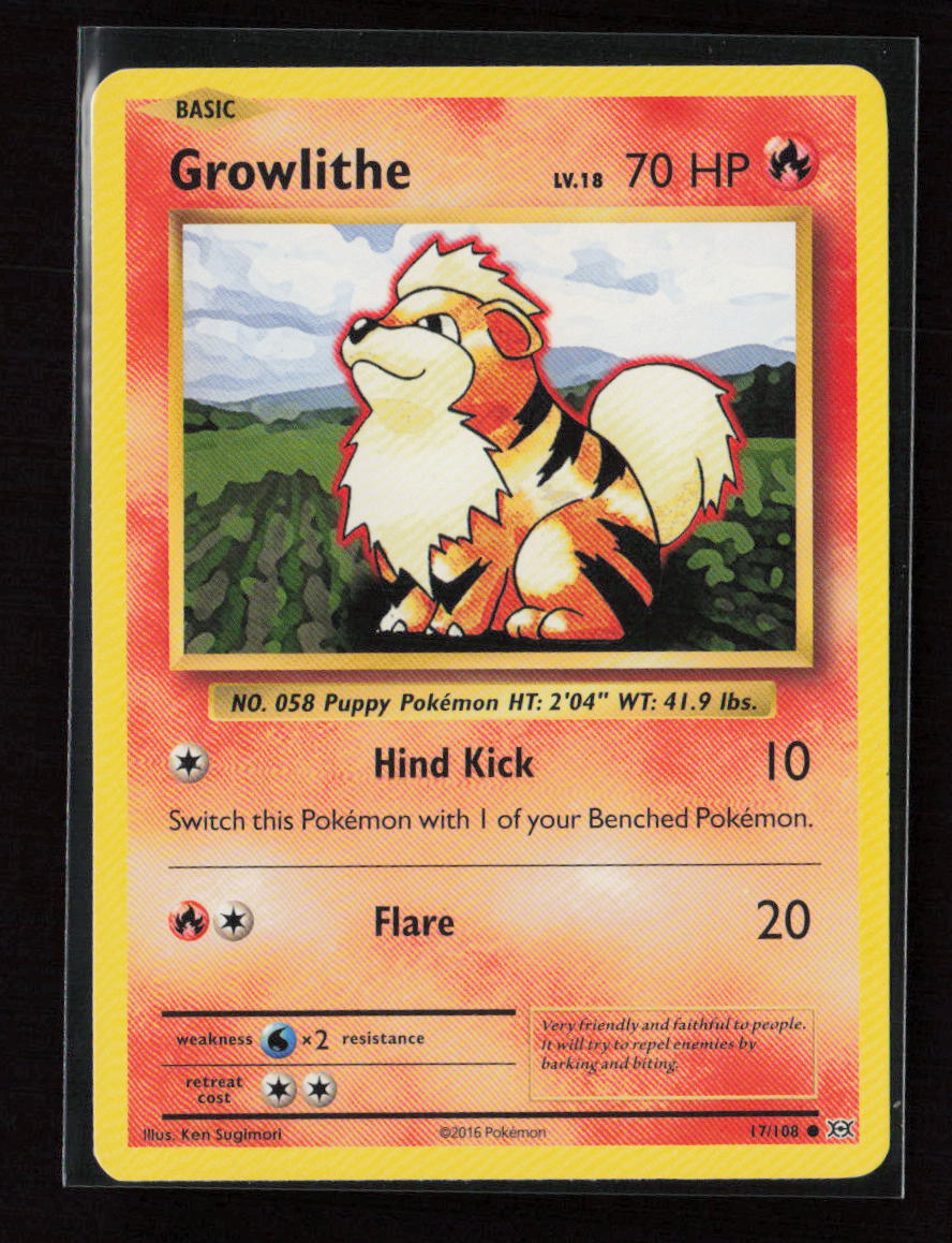 Growlithe Common XY - Evolutions 17/108 LP