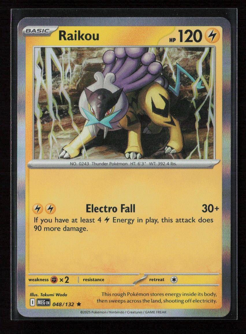 Raikou Rare ME01: Mega Evolution 048/132 NM - Kang's Collectibles