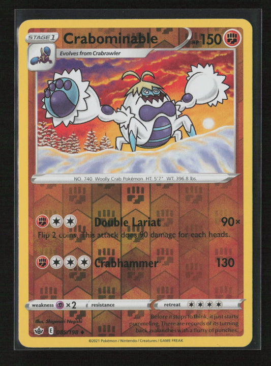 Crabominable Uncommon SWSH06: Chilling Reign 085/198 NM