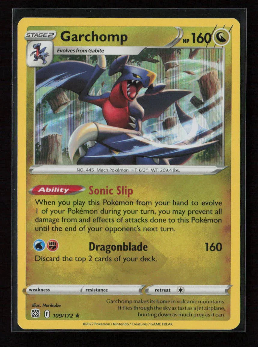 Garchomp Holo Rare SWSH09: Brilliant Stars 109/172 NM - Kang's Collectibles