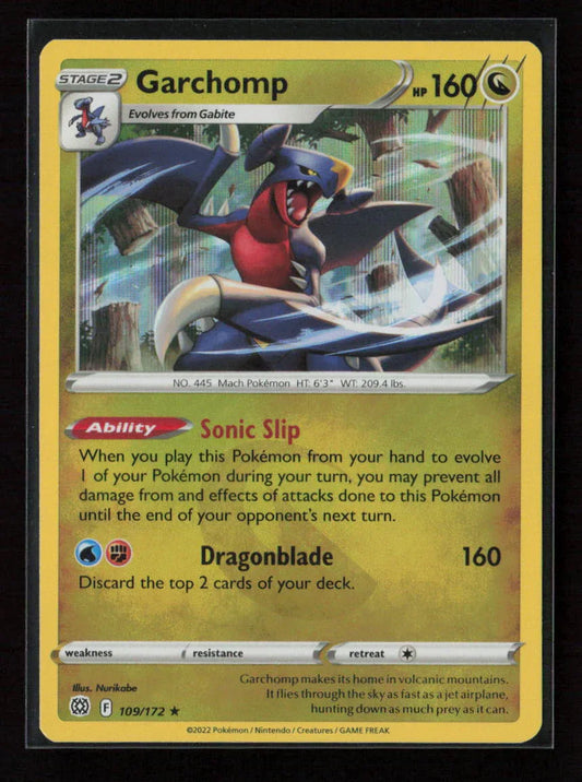 Garchomp Holo Rare SWSH09: Brilliant Stars 109/172 NM - Kang's Collectibles