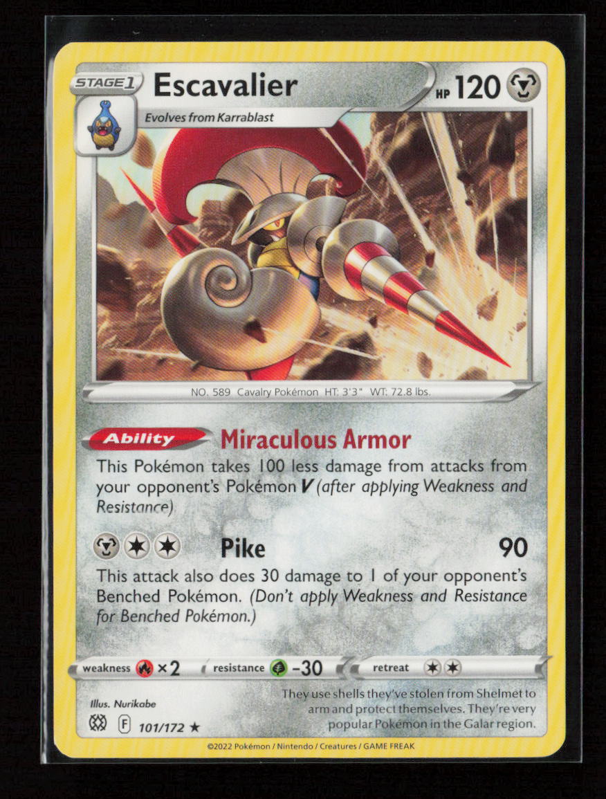 Escavalier Rare SWSH09: Brilliant Stars 101/172 NM
