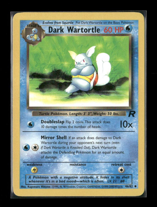 Dark Wartortle Uncommon Team Rocket 46/82 LP - Kang's Collectibles