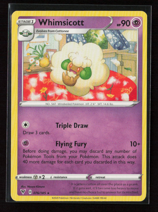 Whimsicott Rare SWSH04: Vivid Voltage 076/185 LP