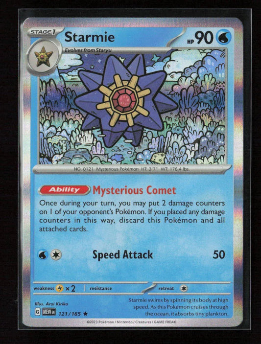 Starmie Rare SV: Scarlet & Violet 151 121/165 NM - Kang's Collectibles