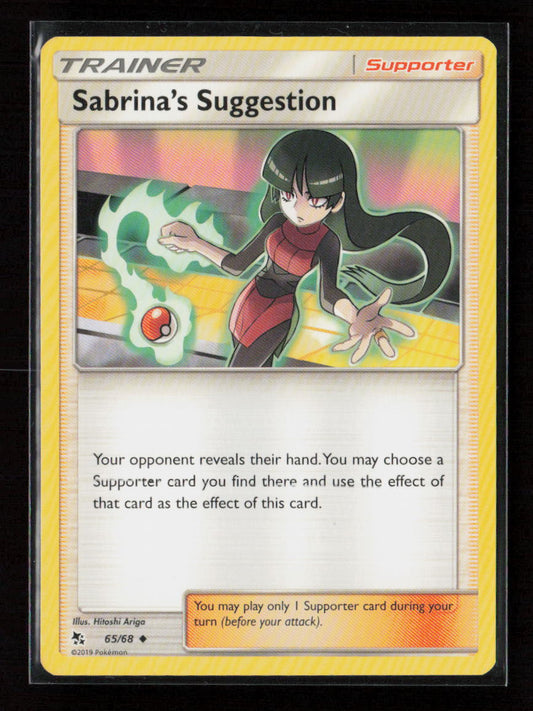 Sabrina's Suggestion Uncommon Hidden Fates 65/68 LP