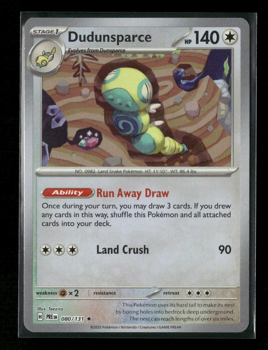Dudunsparce (Poke Ball Pattern) Rare SV: Prismatic Evolutions 080/131 NM - Kang's Collectibles