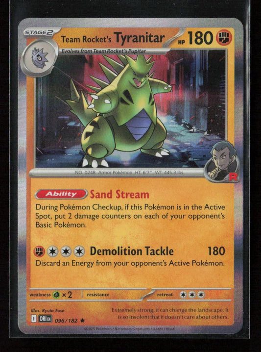 Team Rocket's Tyranitar Rare SV10: Destined Rivals 096/182 NM - Kang's Collectibles