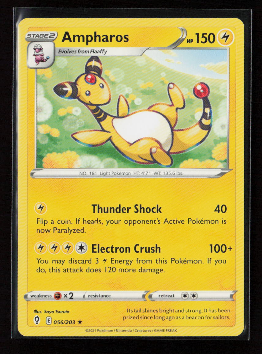 Ampharos Rare SWSH07: Evolving Skies 056/203 LP