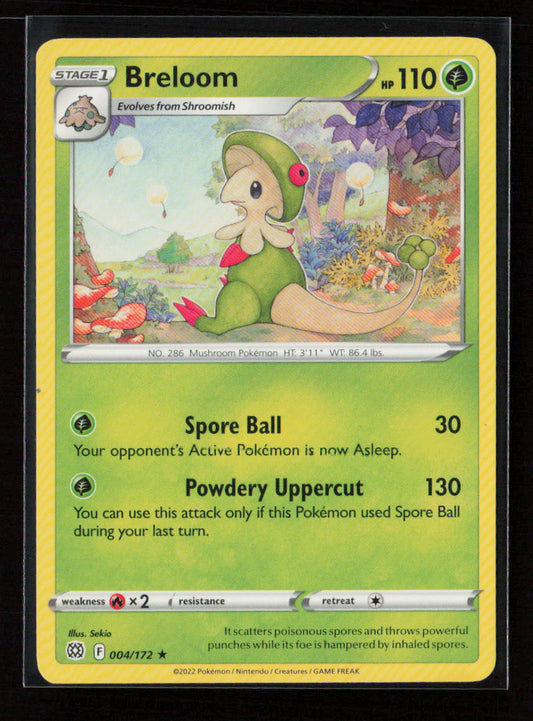 Breloom Rare SWSH09: Brilliant Stars 004/172 LP
