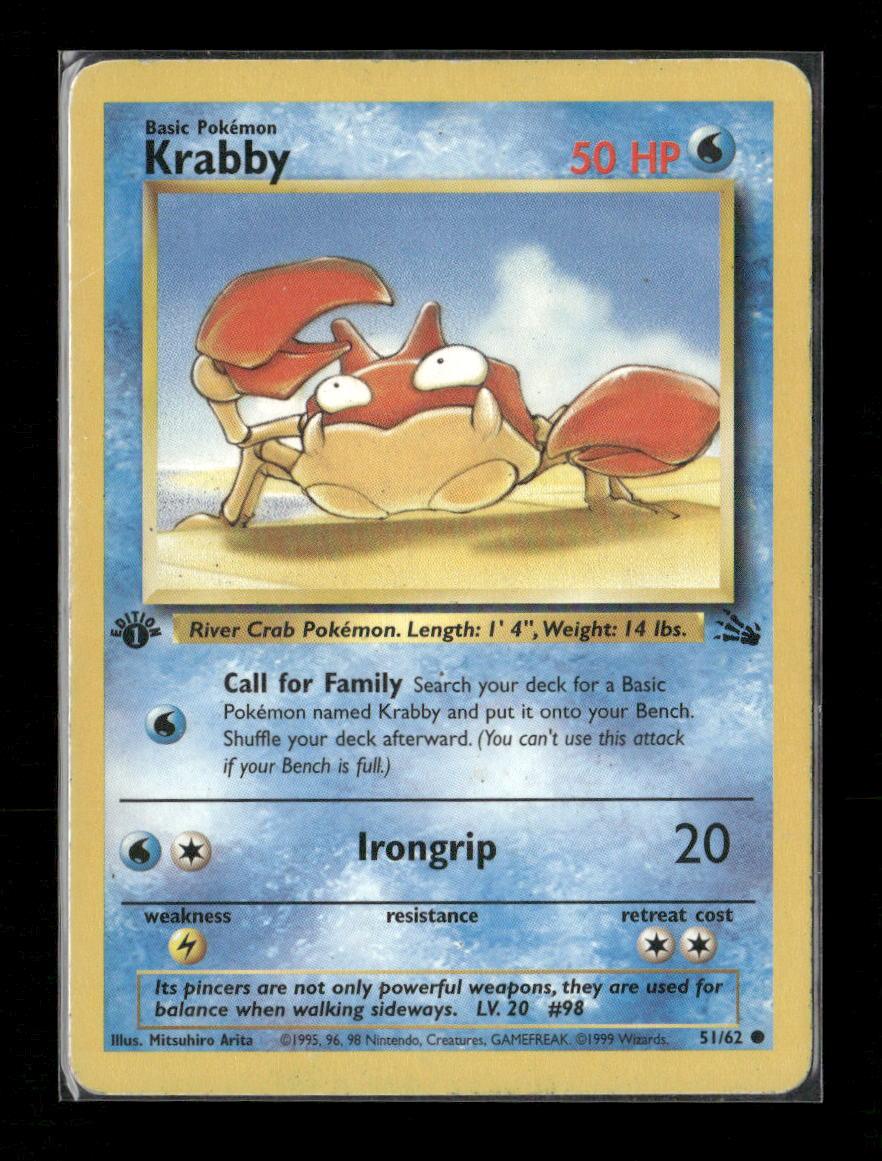Krabby Common Fossil 51/62 LP - Kang's Collectibles