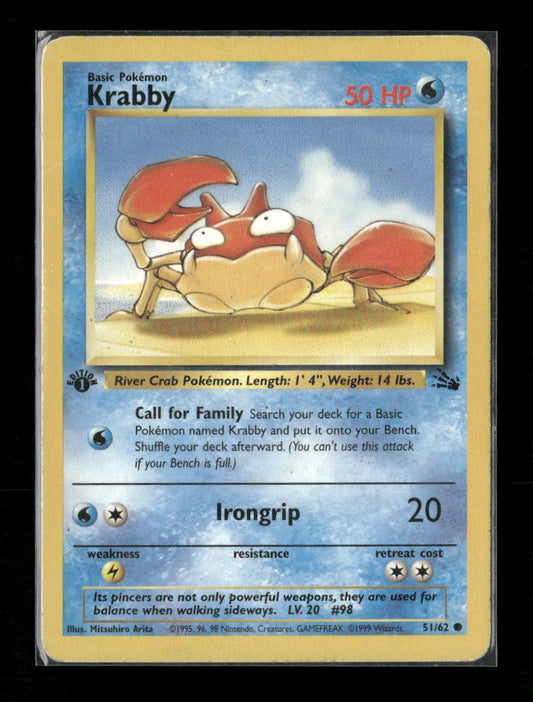 Krabby Common Fossil 51/62 LP - Kang's Collectibles