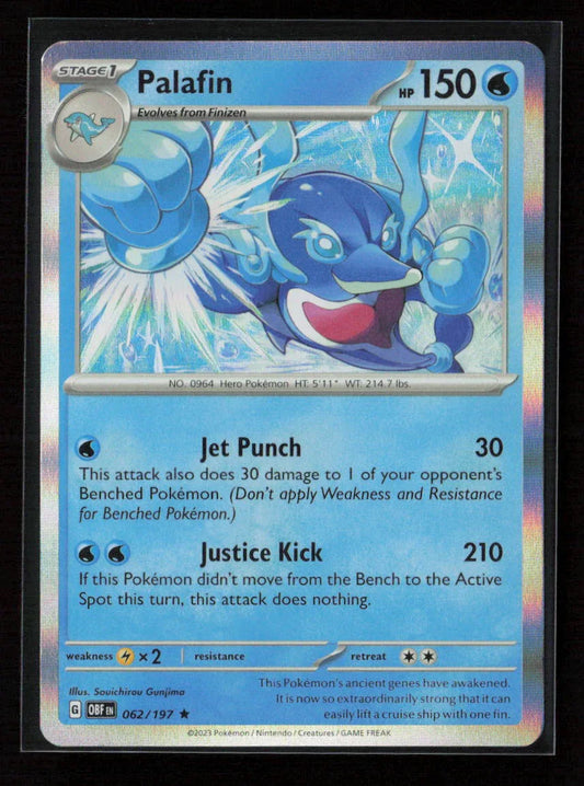 Palafin Rare SV03: Obsidian Flames 062/197 NM - Kang's Collectibles