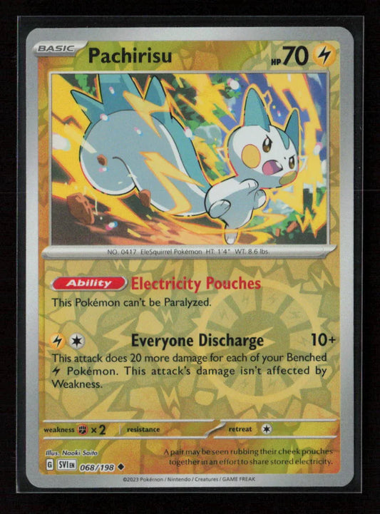 Pachirisu - Uncommon SV01: Scarlet & Violet Base Set 068/198 NM - Kang's Collectibles