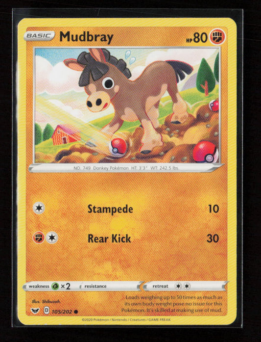 Mudbray Common SWSH01: Sword & Shield Base Set 105/202 LP