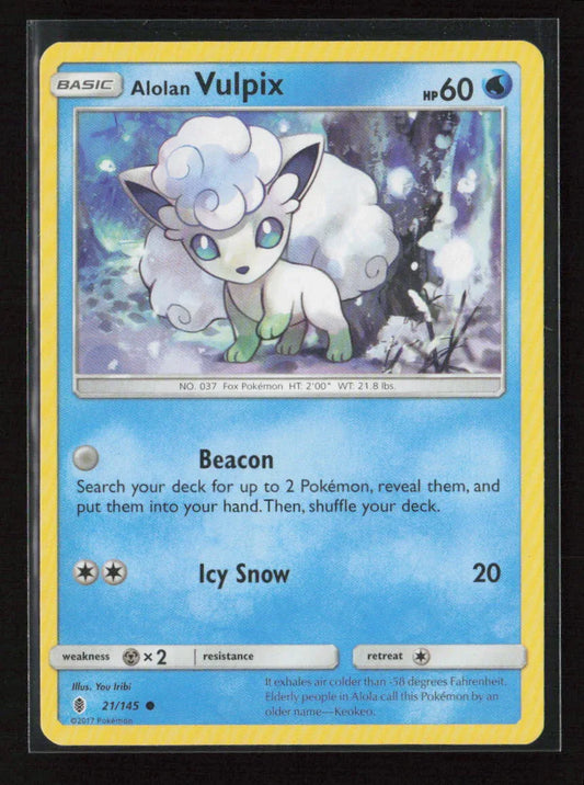 Alolan Vulpix Common SM - Guardians Rising 21/145 LP - Kang's Collectibles