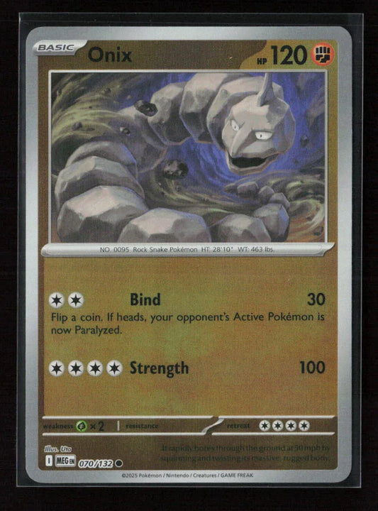 Onix Common ME01: Mega Evolution 070/132 NM - Kang's Collectibles