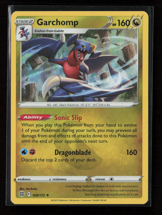 Garchomp Holo Rare SWSH09: Brilliant Stars 109/172 LP