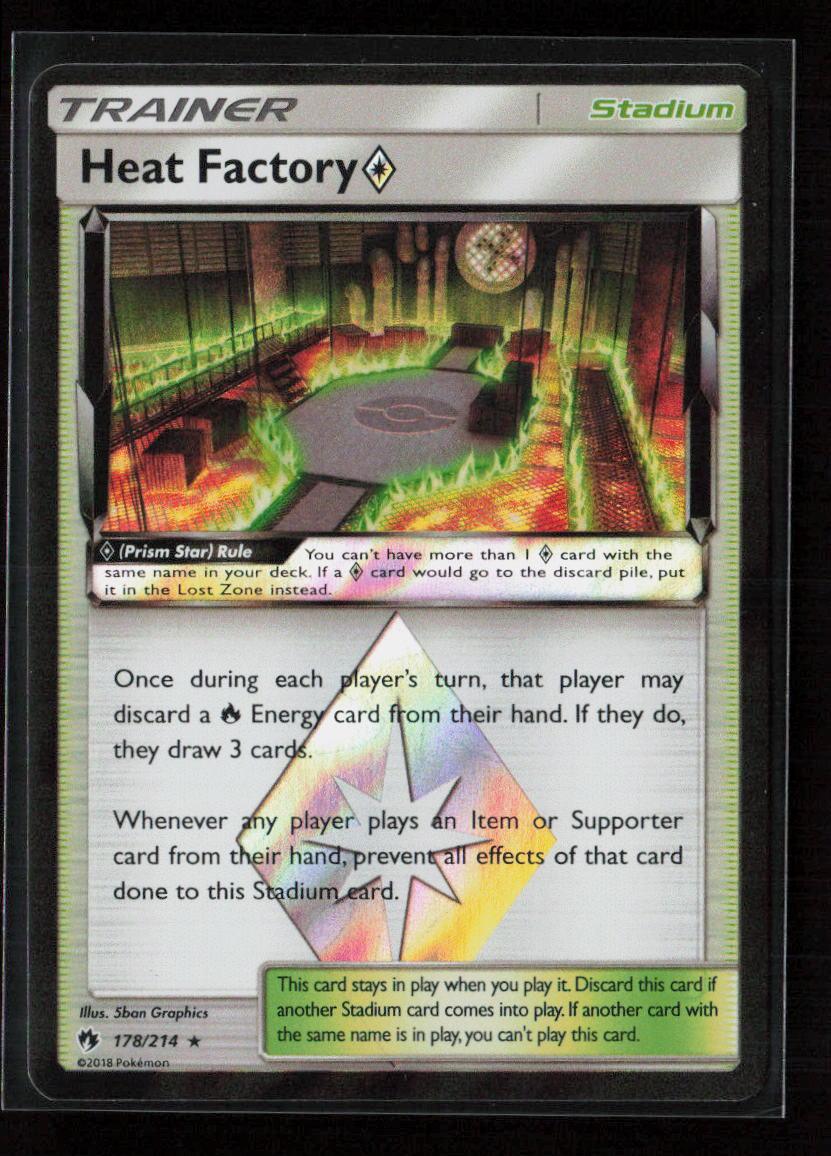 Heat Factory Prism Star Prism Rare SM - Lost Thunder 178/214 NM - Kang's Collectibles