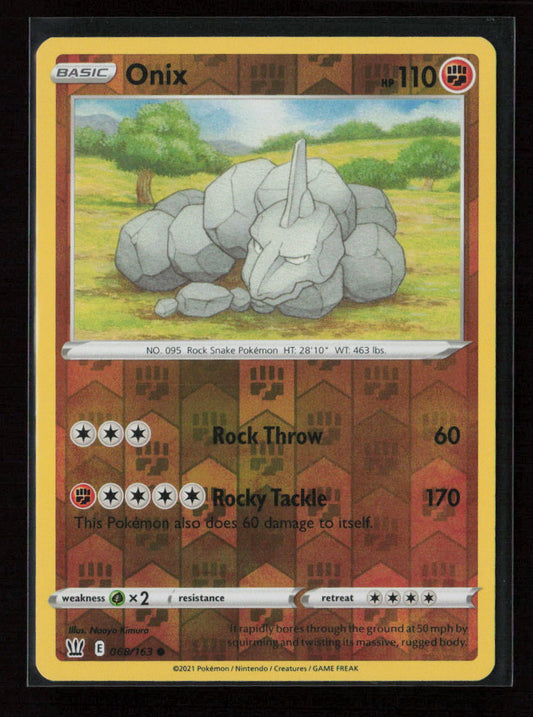 Onix Common SWSH05: Battle Styles 068/163 NM