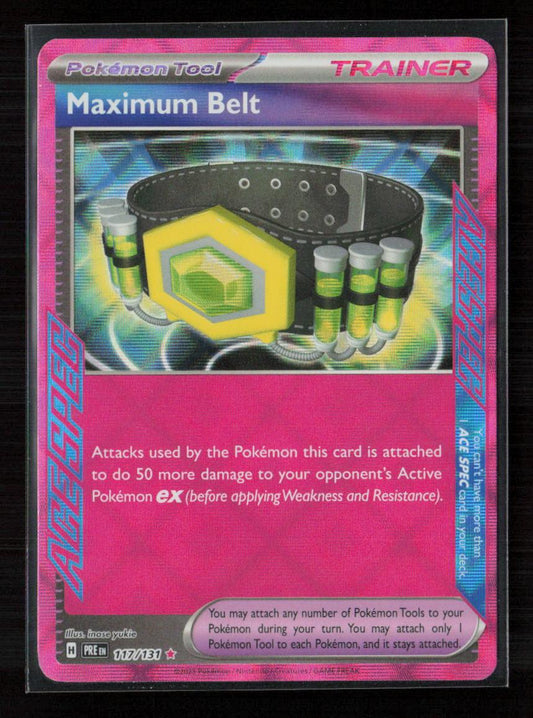 Maximum Belt ACE SPEC Rare SV: Prismatic Evolutions 117/131 NM - Kang's Collectibles