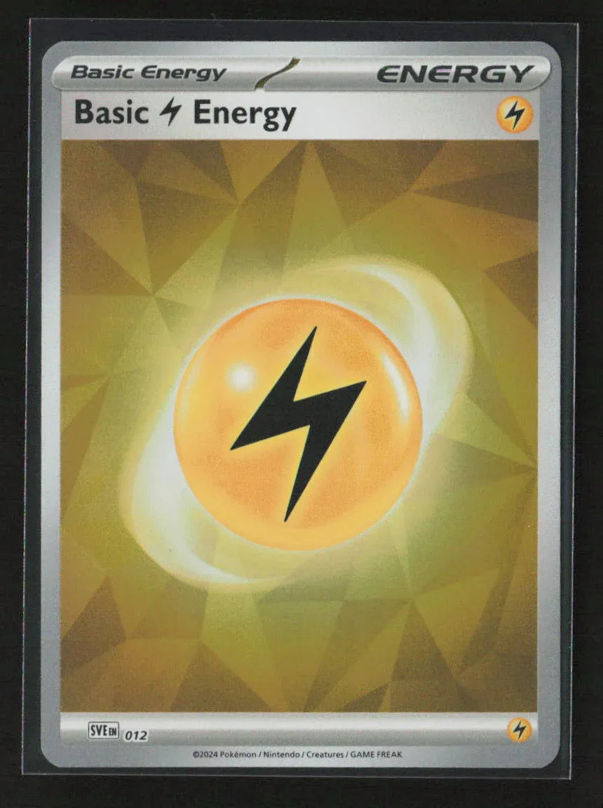 Basic Lightning Energy (Cracked Ice Holo) Common SVE: Scarlet & Violet Energies 012 NM - Kang's Collectibles