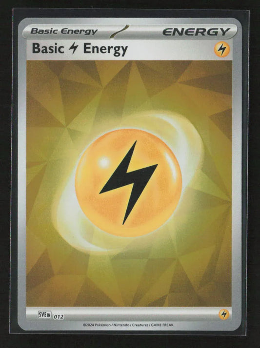 Basic Lightning Energy (Cracked Ice Holo) Common SVE: Scarlet & Violet Energies 012 NM - Kang's Collectibles
