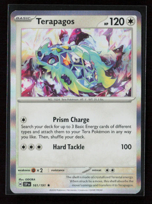 Terapagos Rare SV08: Surging Sparks 161/191 NM - Kang's Collectibles
