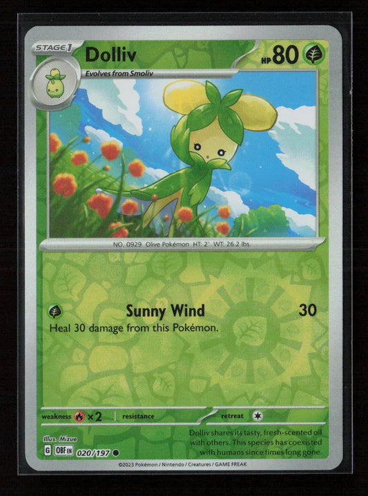 Dolliv Common SV03: Obsidian Flames 020/197 NM - Kang's Collectibles