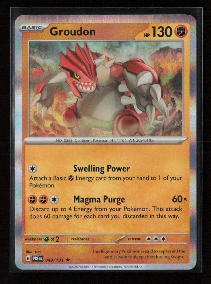 Groudon Rare SV: Prismatic Evolutions 049/131 NM - Kang's Collectibles