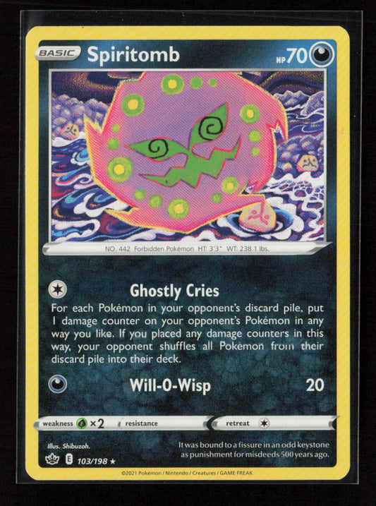 Spiritomb Rare SWSH06: Chilling Reign 103/198 LP