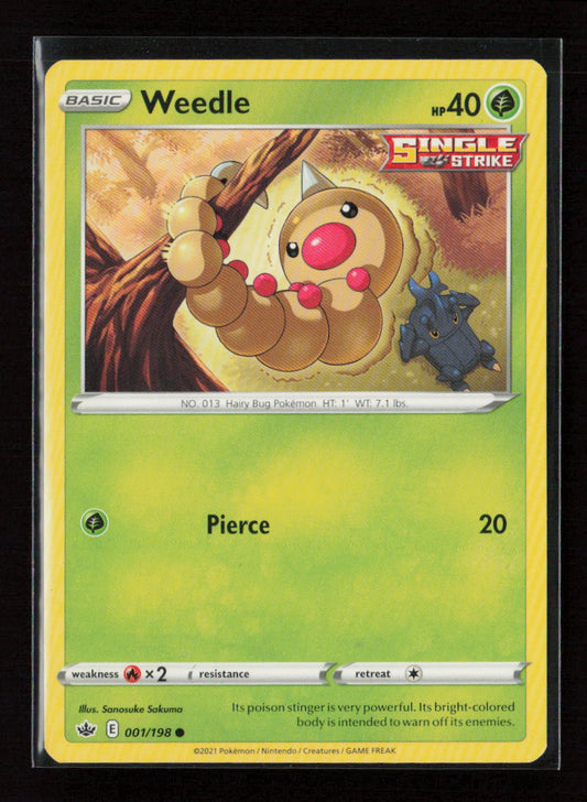Weedle Common SWSH06: Chilling Reign 001/198 LP