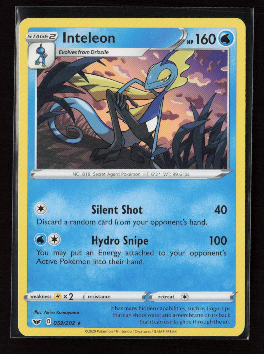 Inteleon (059) Rare SWSH01: Sword & Shield Base Set 059/202 LP