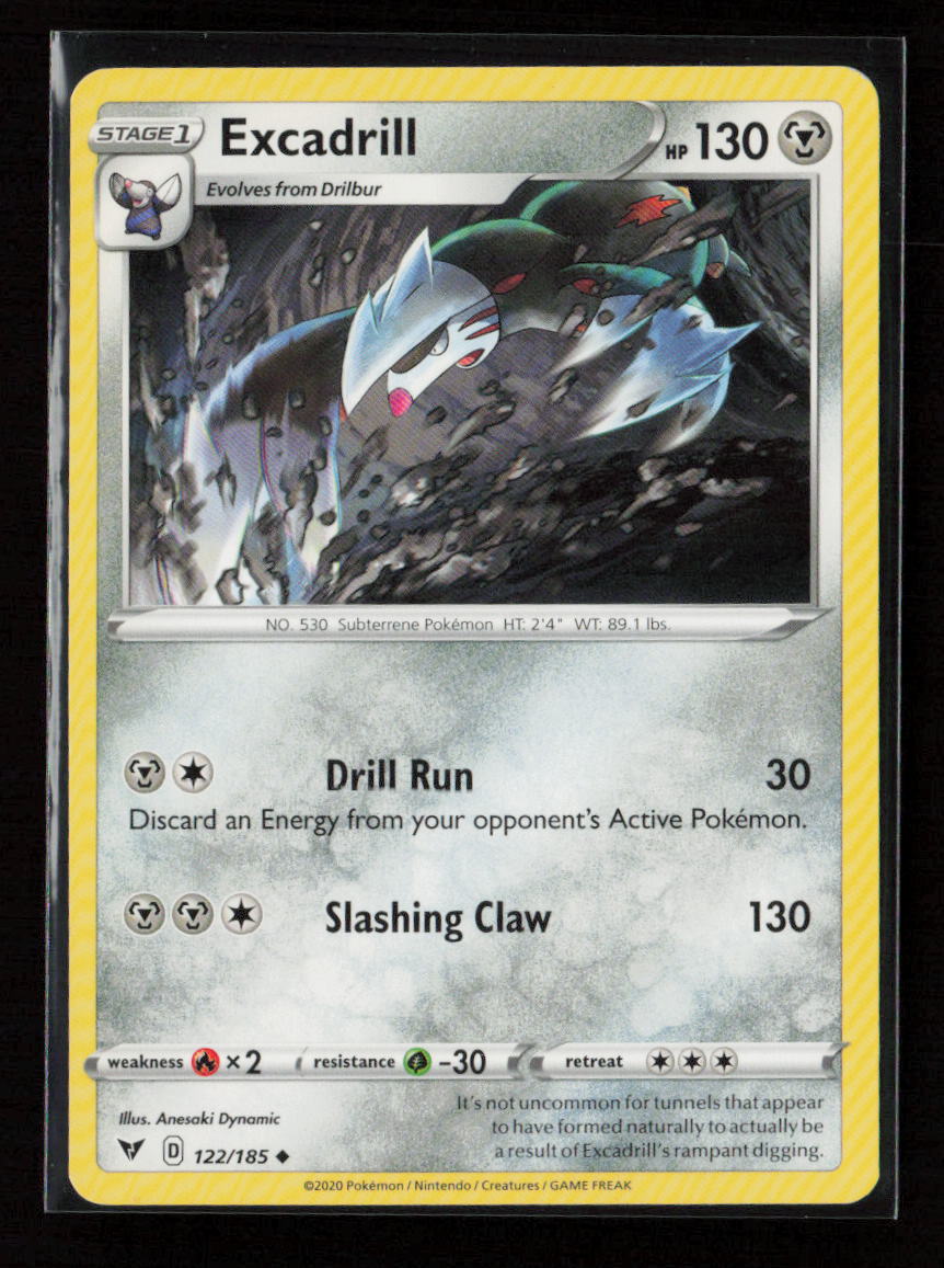 Excadrill Uncommon SWSH04: Vivid Voltage 122/185 LP
