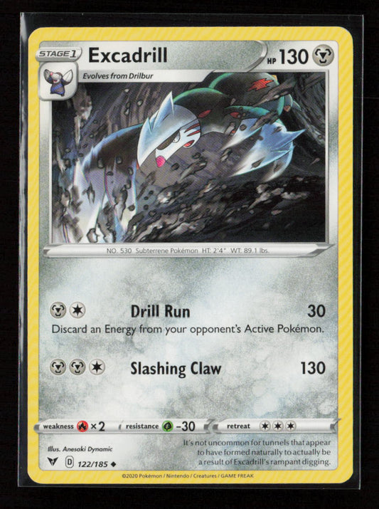 Excadrill Uncommon SWSH04: Vivid Voltage 122/185 LP