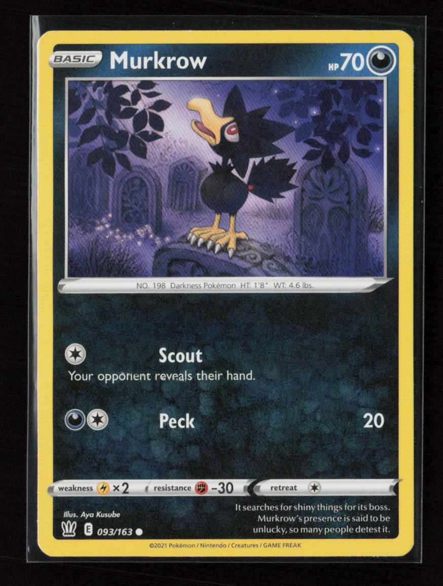 Murkrow Common SWSH05: Battle Styles 093/163 LP