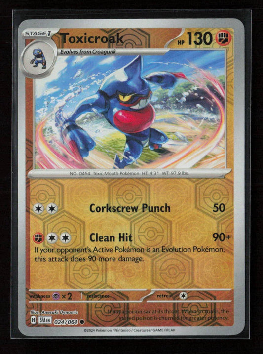 Toxicroak Common SV: Shrouded Fable 024/064 NM - Kang's Collectibles