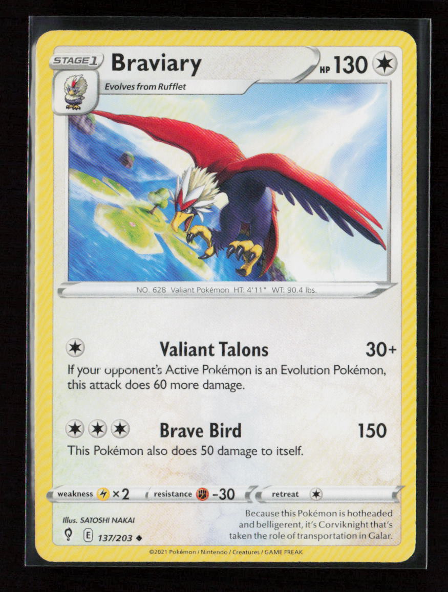 Braviary Uncommon SWSH07: Evolving Skies 137/203 LP