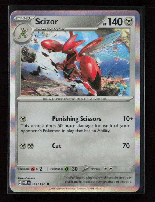 Scizor Rare SV03: Obsidian Flames 141/197 NM