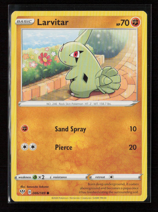 Larvitar Common SWSH03: Darkness Ablaze 086/189 LP