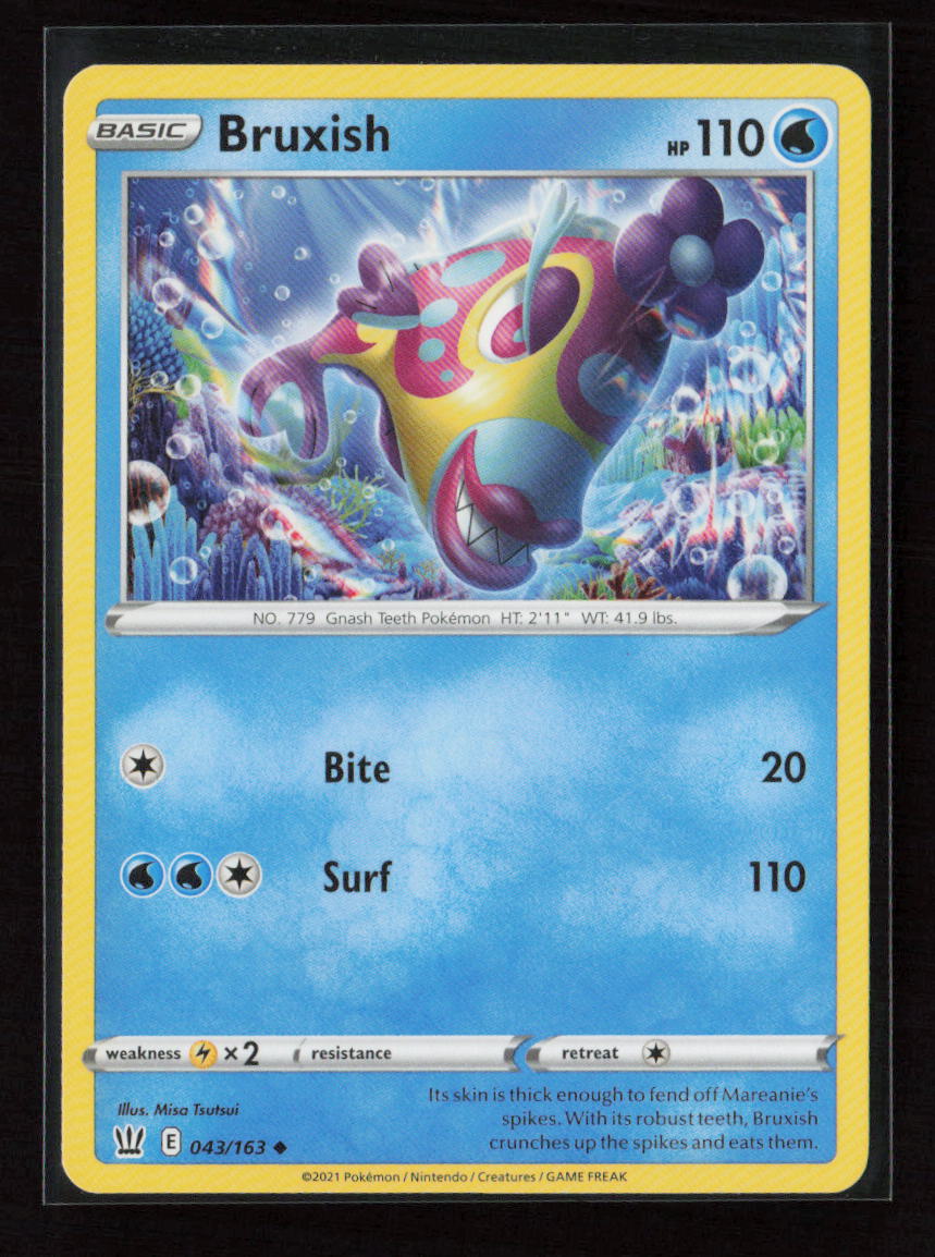 Bruxish Uncommon SWSH05: Battle Styles 043/163 LP
