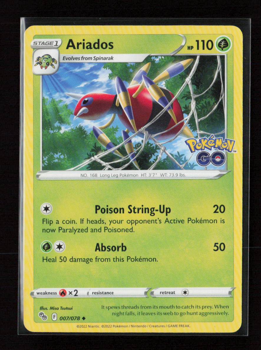 Ariados Uncommon Pokemon GO 007/078 NM