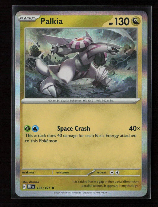 Palkia Rare SV08: Surging Sparks 136/191 NM - Kang's Collectibles