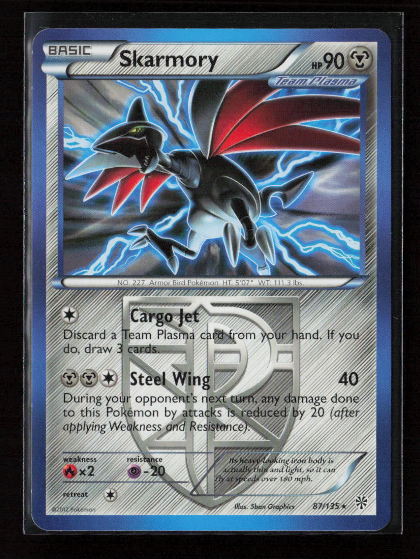 Skarmory (Team Plasma) Rare Plasma Storm 87/135 LP