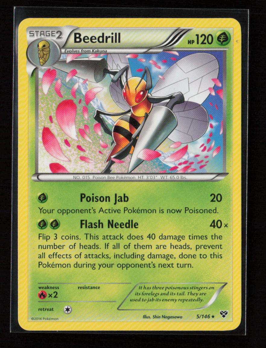 Beedrill Rare XY Base Set 5/146 LP